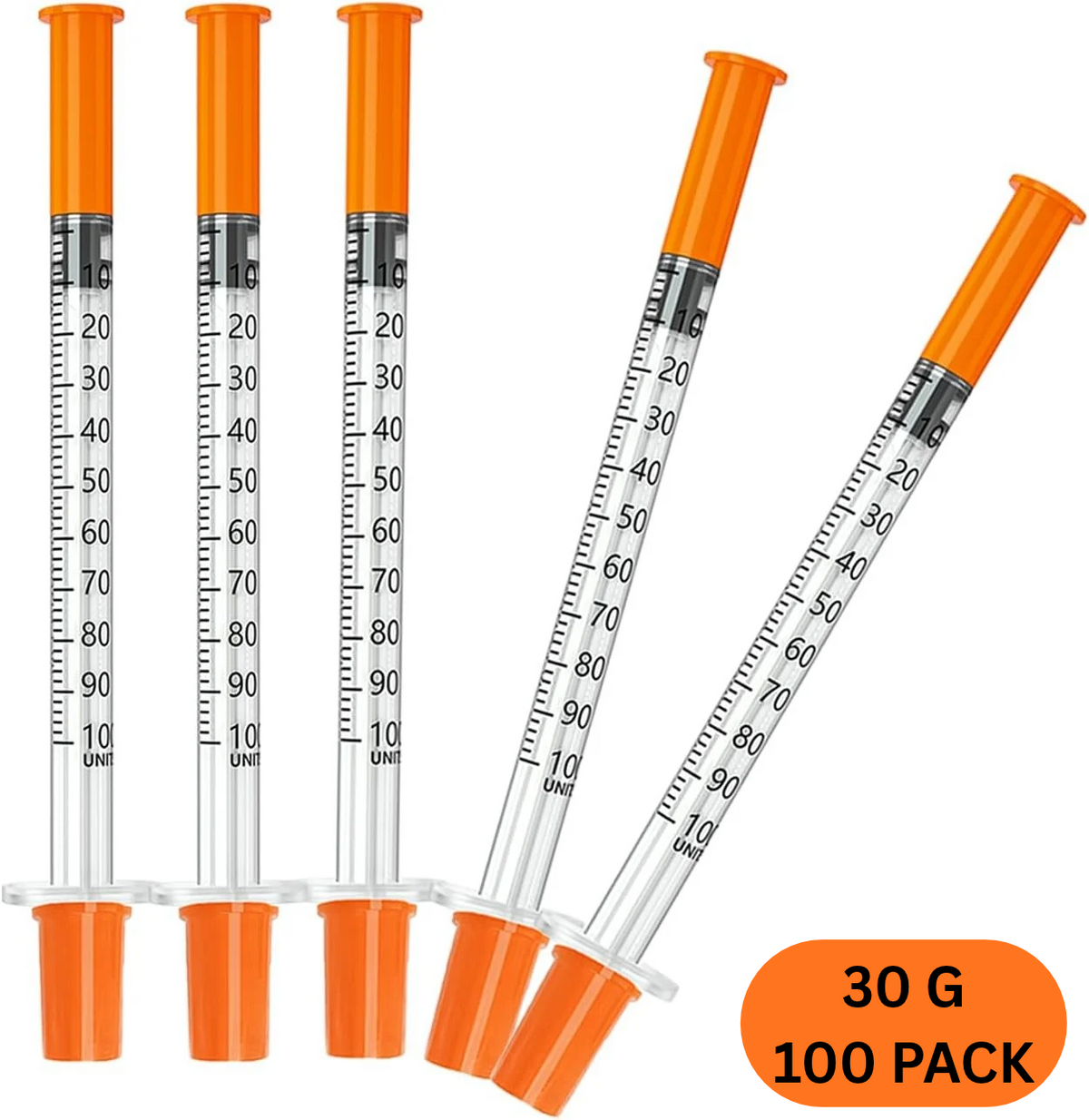 30G 8mm 1mL Syringes – 100 Pieces