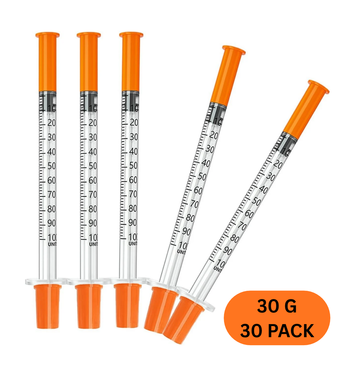 30G 8mm 1mL Syringes – 30 Pieces